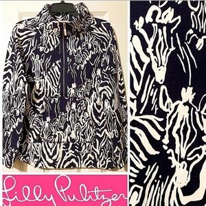 HTF LILLY PULITZER Skipper Popover XS in ENTOURAGE Zebra Print AS-IS